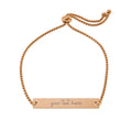 Adjustable Engraved Bar Bracelet