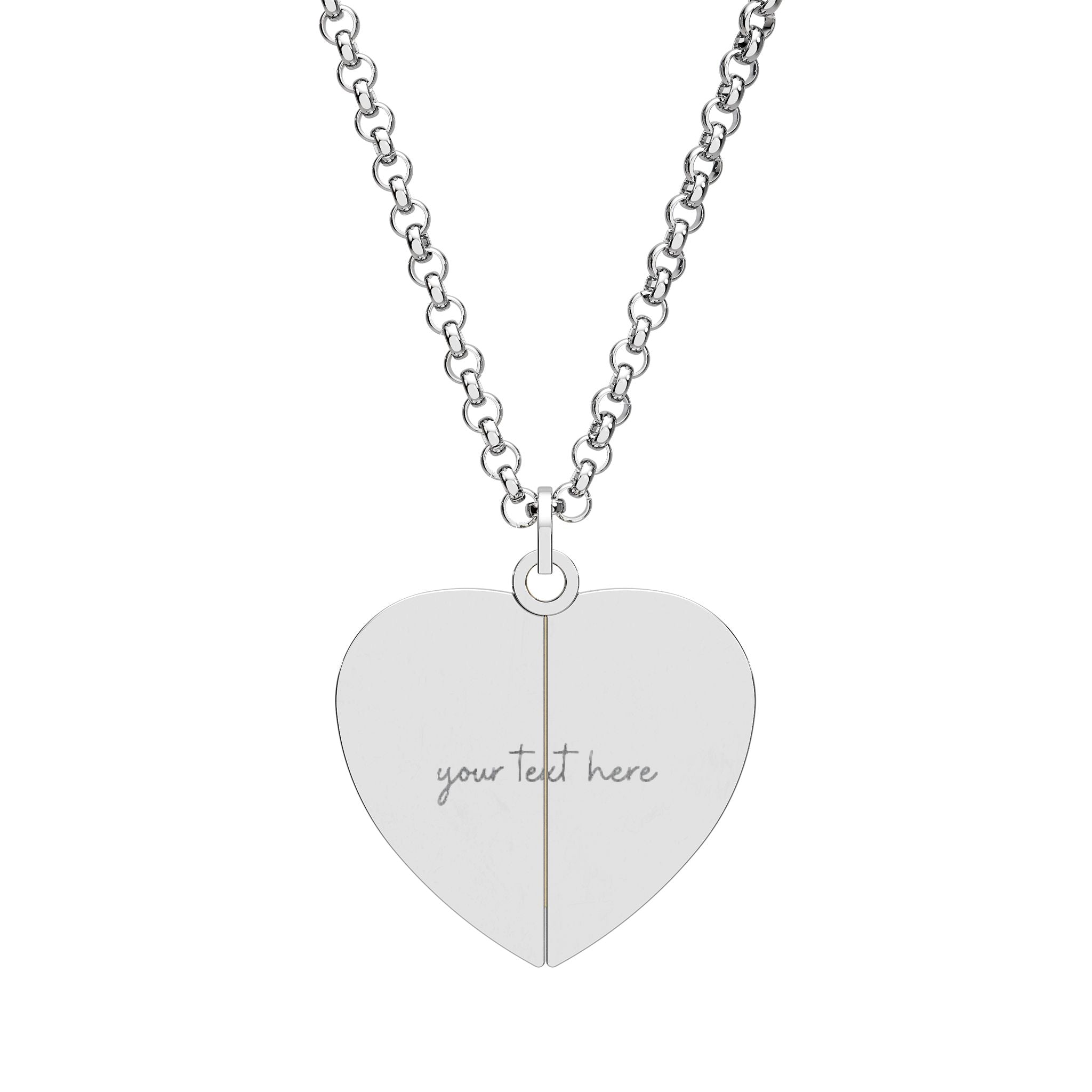 Customized Engraved Hidden Message Heart Necklace