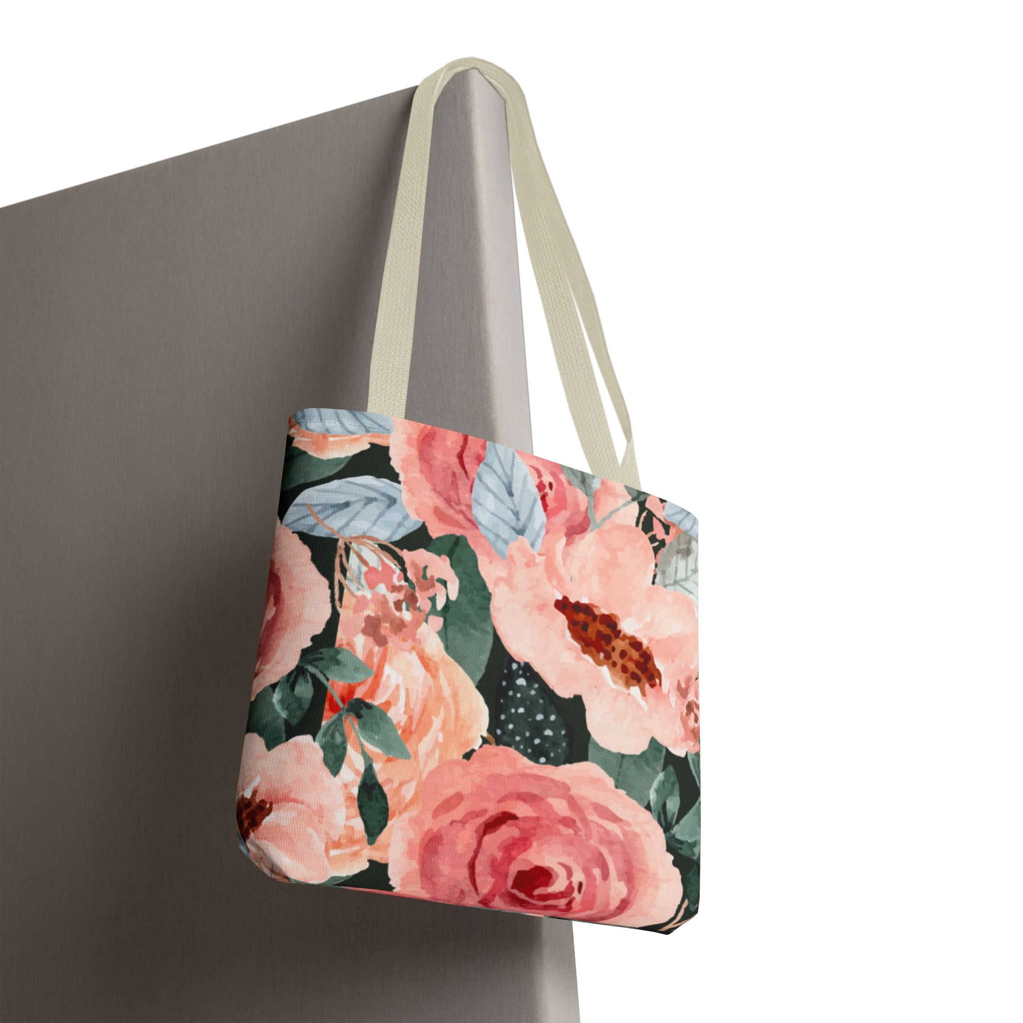 Classically Beautiful Spring Floral Original Artwork Tote Bag (See Matching Hat)