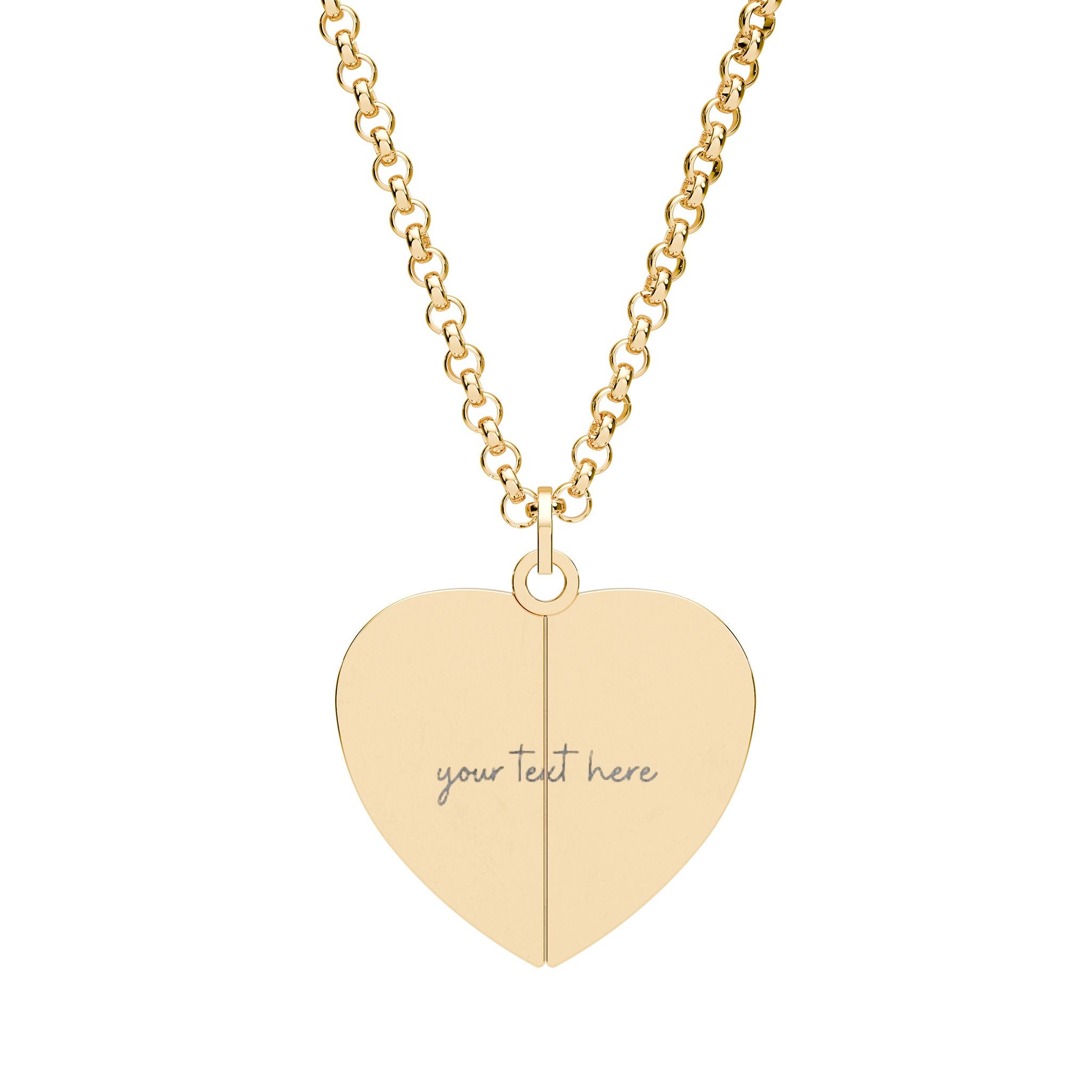 Customized Engraved Hidden Message Heart Necklace