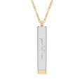 Personalized Hidden Message Sliding Bar Necklace — Engraved Significant Keepsake