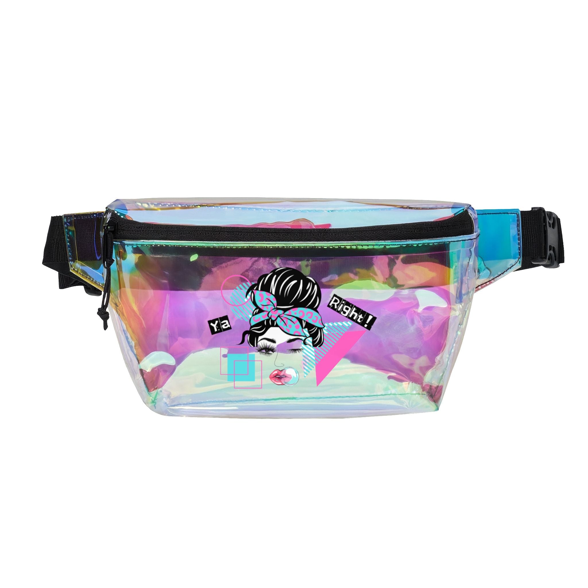 Women's Fun Transparent Fanny Pack Original Art Design