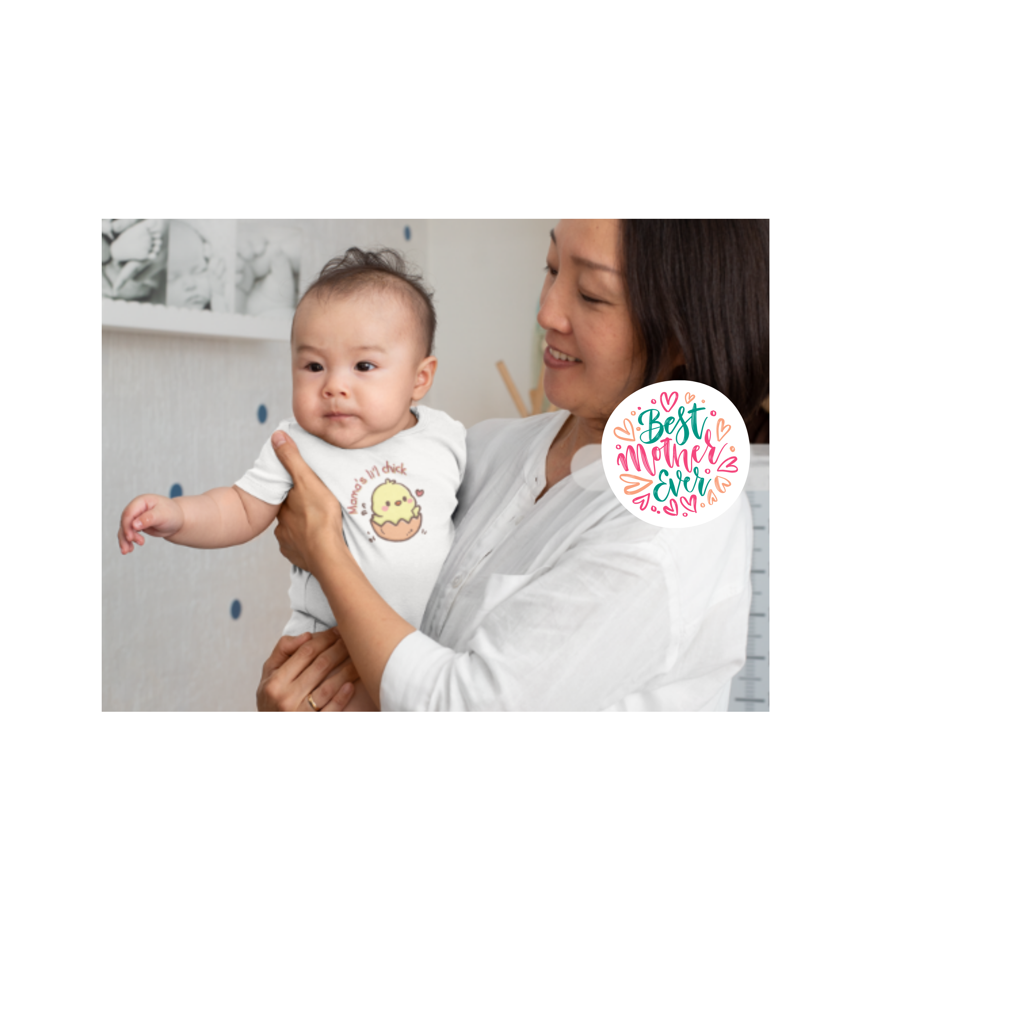 "Mama's li'l chick" Cute Baby Chick Bodysuit (Matching Mom Shirt Sold Separately)