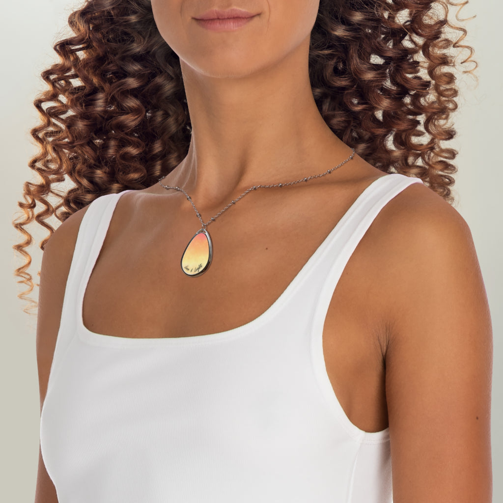 Mindful Mantra Oval Necklace — Inspirational Pendant for Meditation & Everyday Positivity