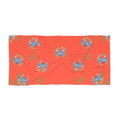 Coral Blue Crab Beach Towel — Nautical Summer Ocean Pattern