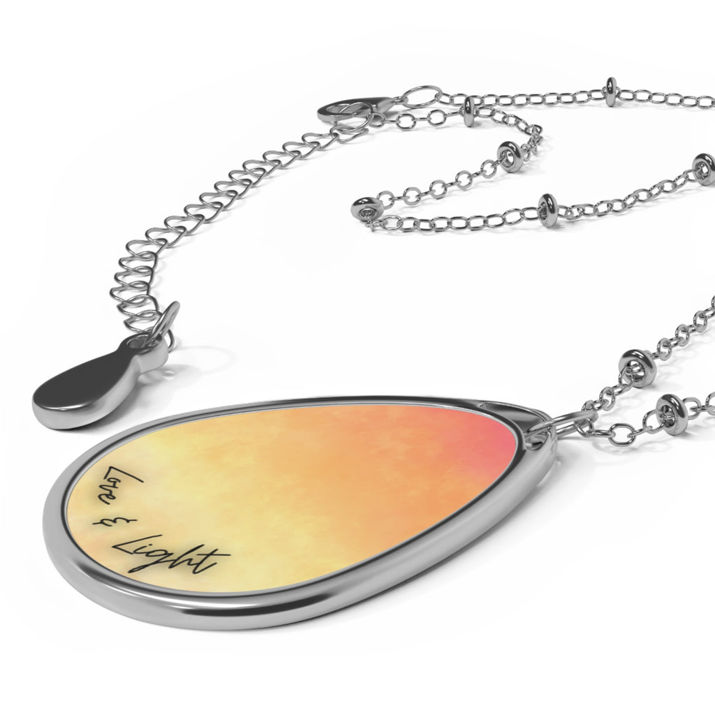 Mindful Mantra Oval Necklace — Inspirational Pendant for Meditation & Everyday Positivity