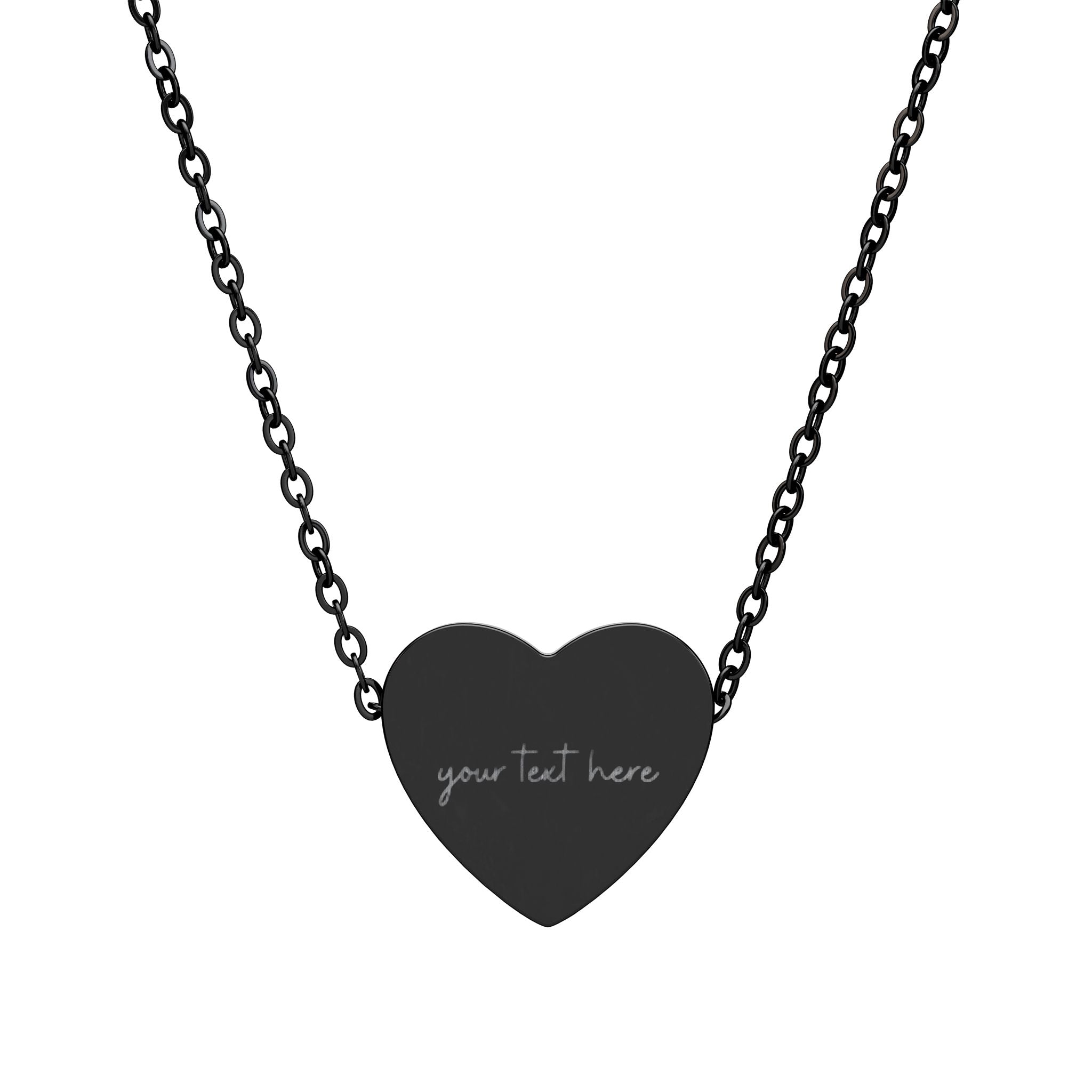Customized Engraved Heart Pendant Necklace