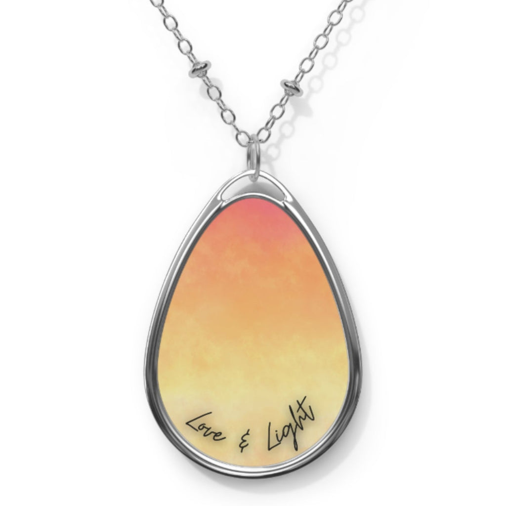 Mindful Mantra Oval Necklace — Inspirational Pendant for Meditation & Everyday Positivity
