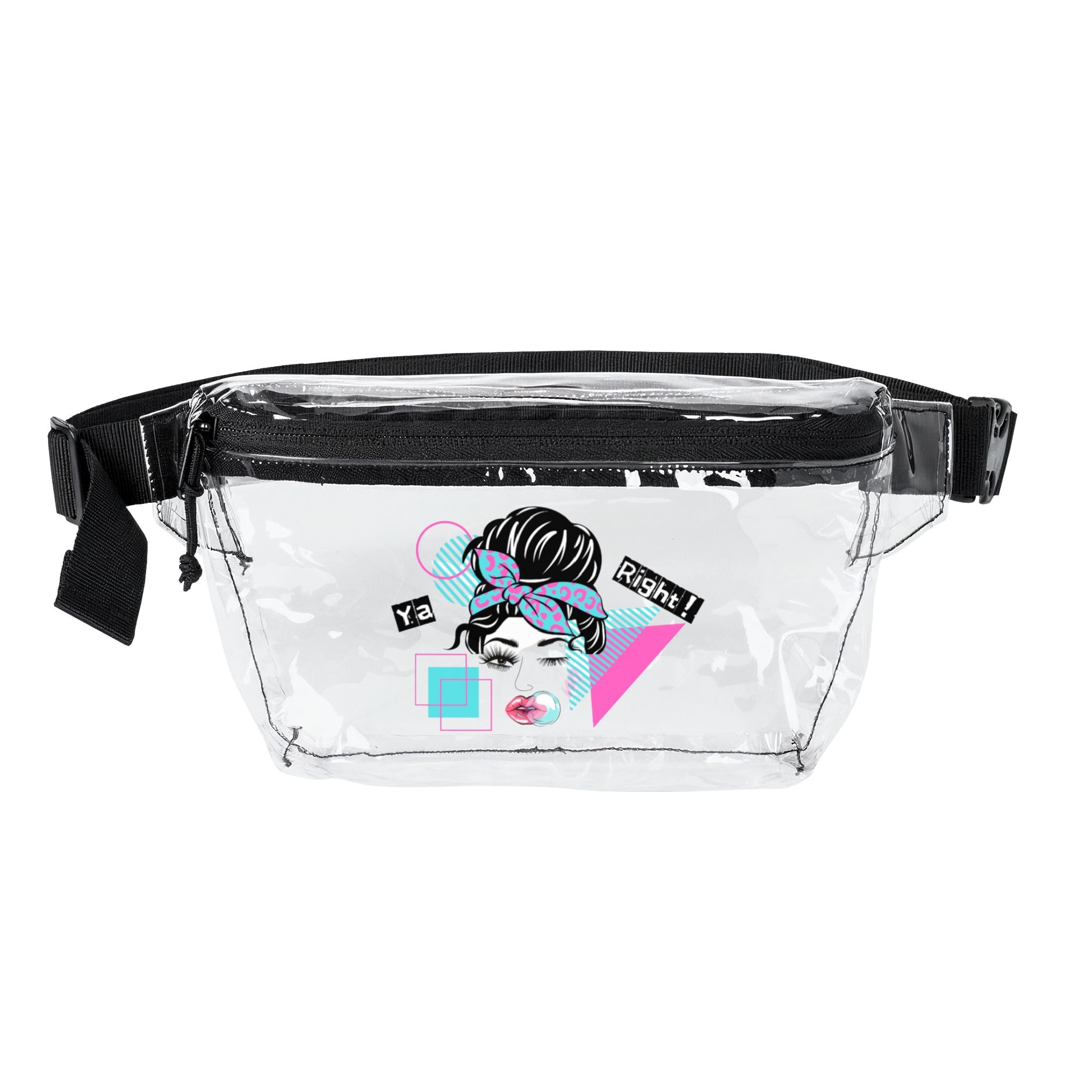 Women's Fun Transparent Fanny Pack Original Art Design