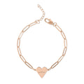 Customized Engraved Paperclip Heart Bracelet Heart (See matching necklace)