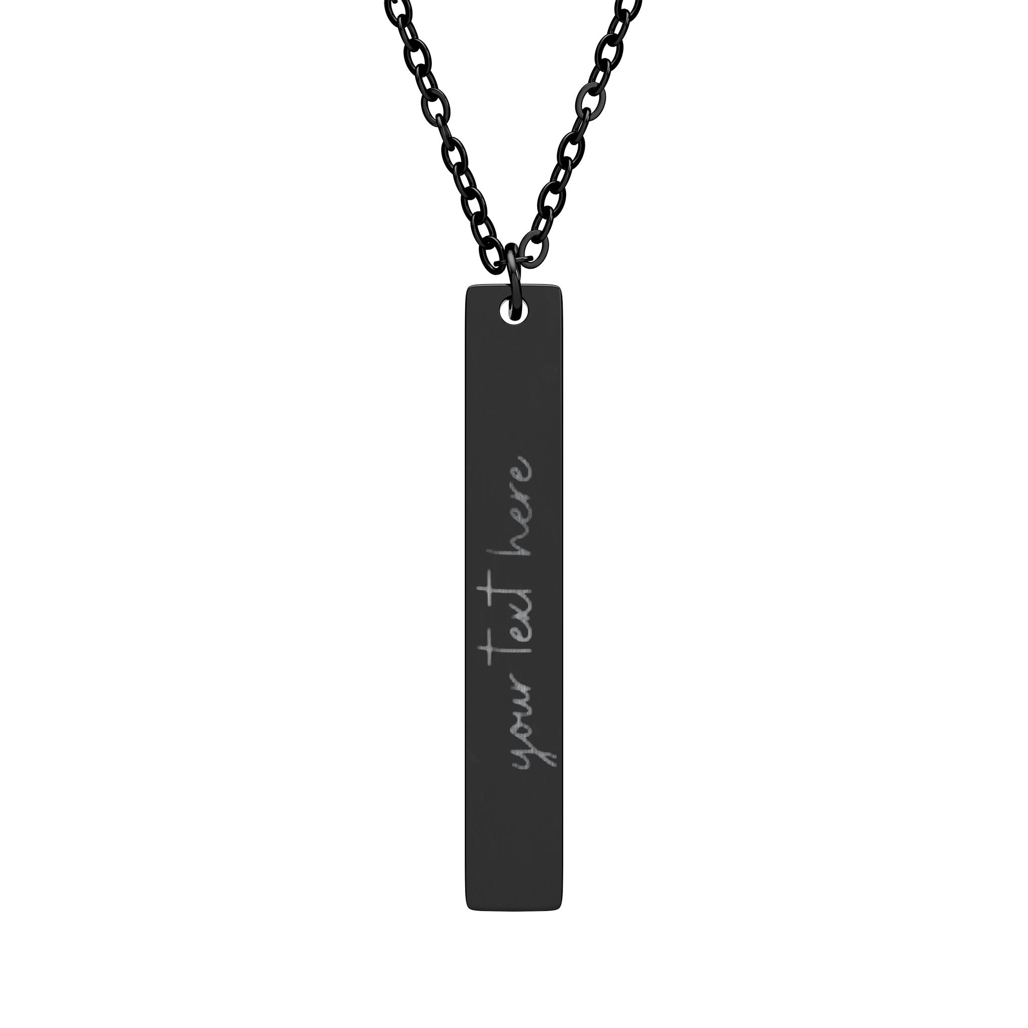 Customized Engraved Vertical Bar Necklace