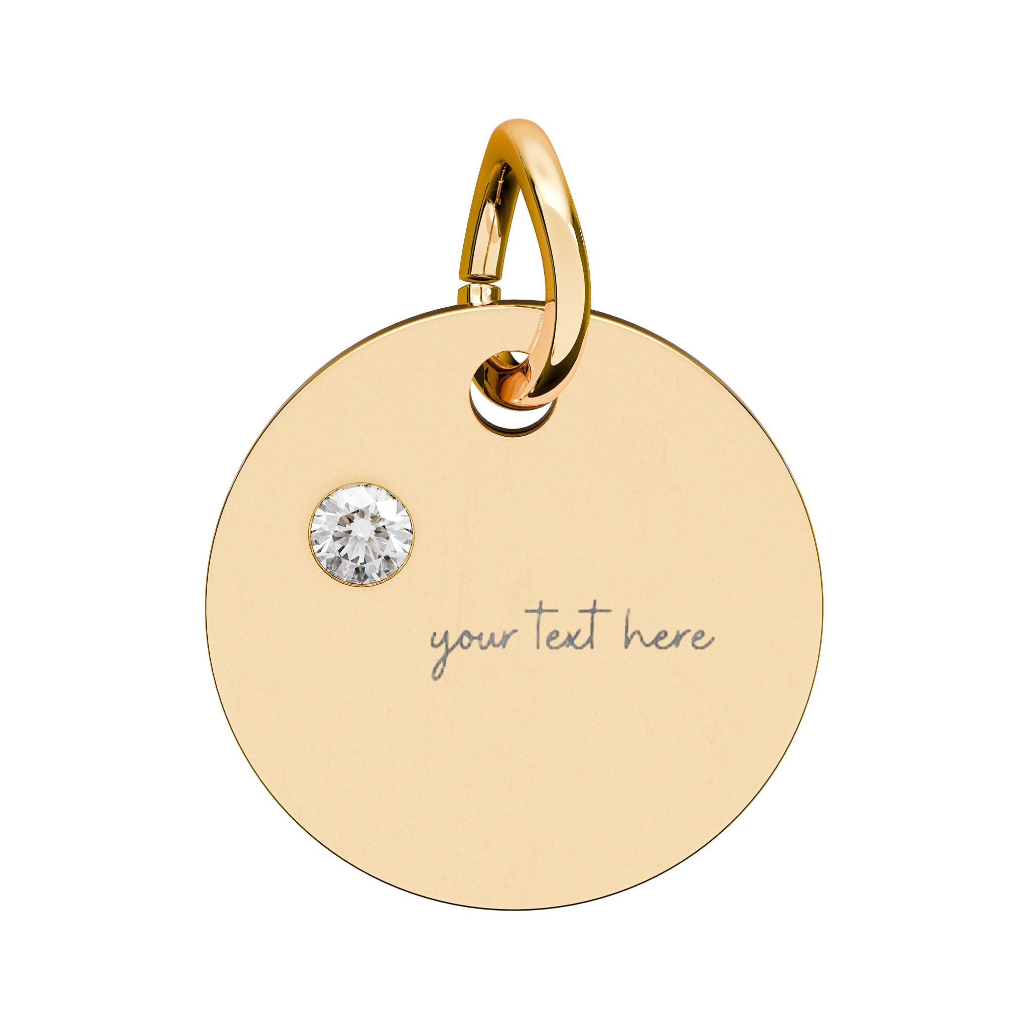 Customized Engraved Birthstone Circle Charm