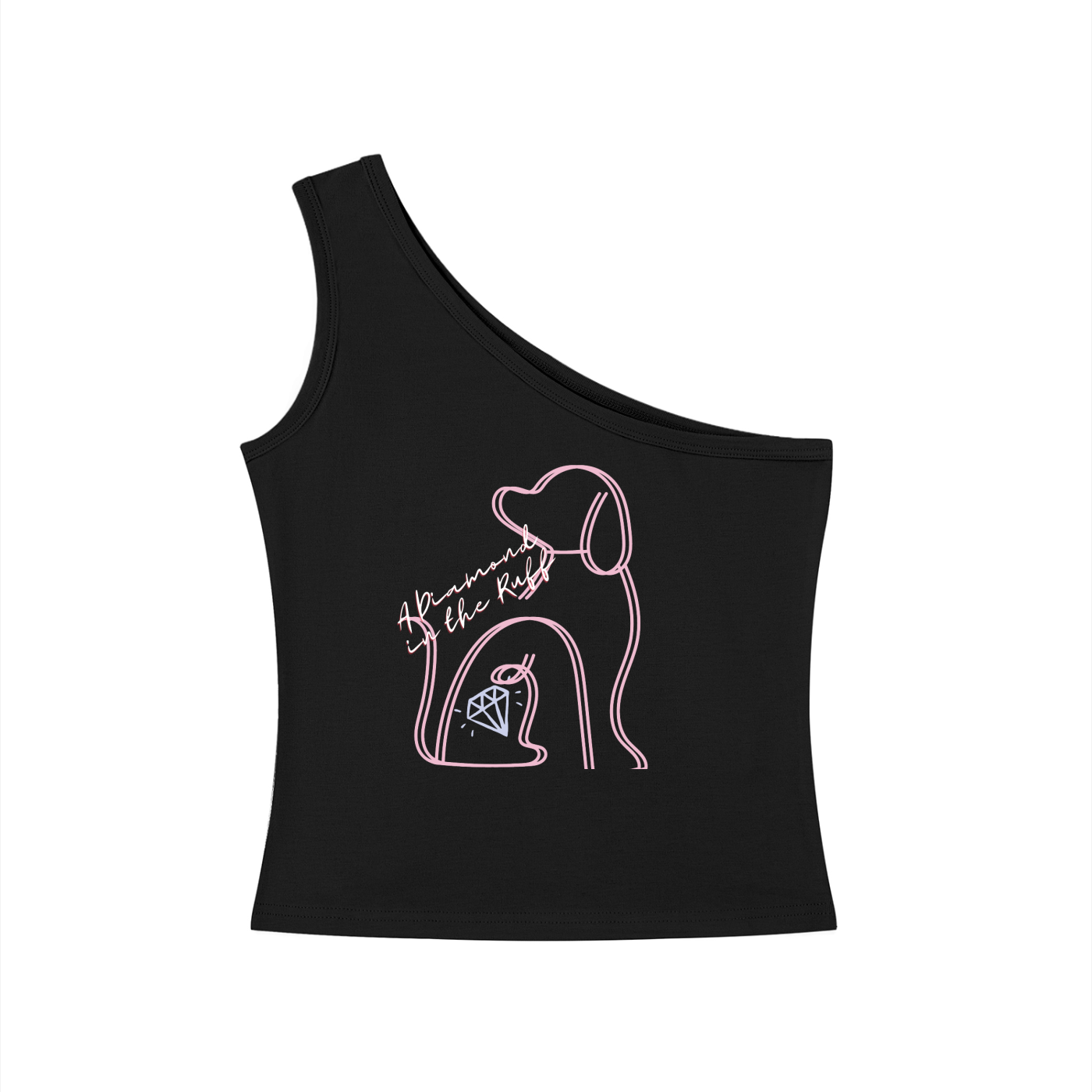Women's One-Shoulder Crop T-Shirt