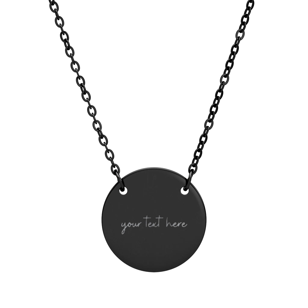 Customized Engraved Circle Necklace — Minimalist Pendant