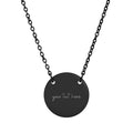 Customized Engraved Circle Necklace — Minimalist Pendant