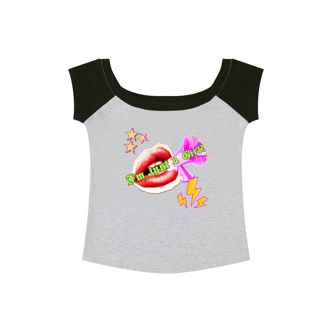 Women's "Just A Girl"  Color Block Raglan Baby T-Shirt