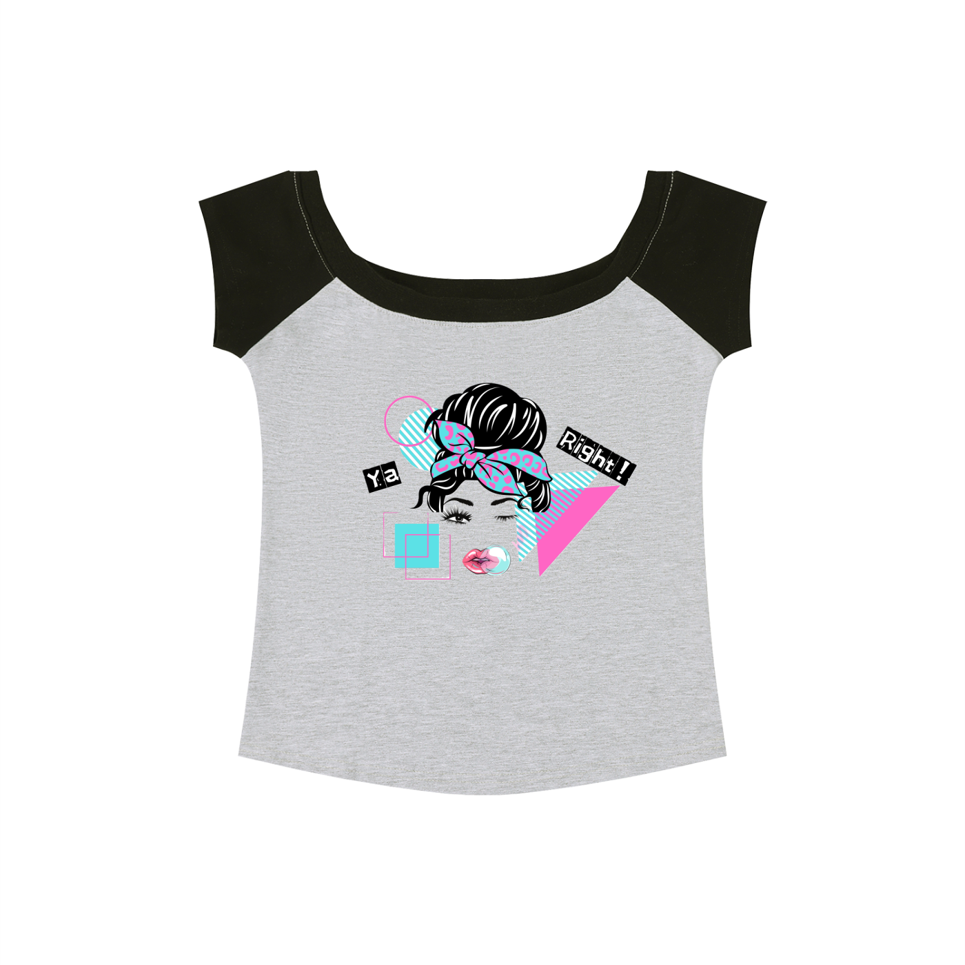 Women's "Ya Right" Color Block Raglan Baby T-Shirt