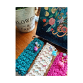 Wristlet Keychain Handmade Crochet with Embelishments Beautifull Summer Inspired Colors