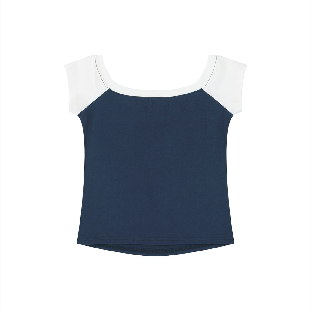 Women's Star on Houndstooth Color Block Raglan Baby T-Shirt