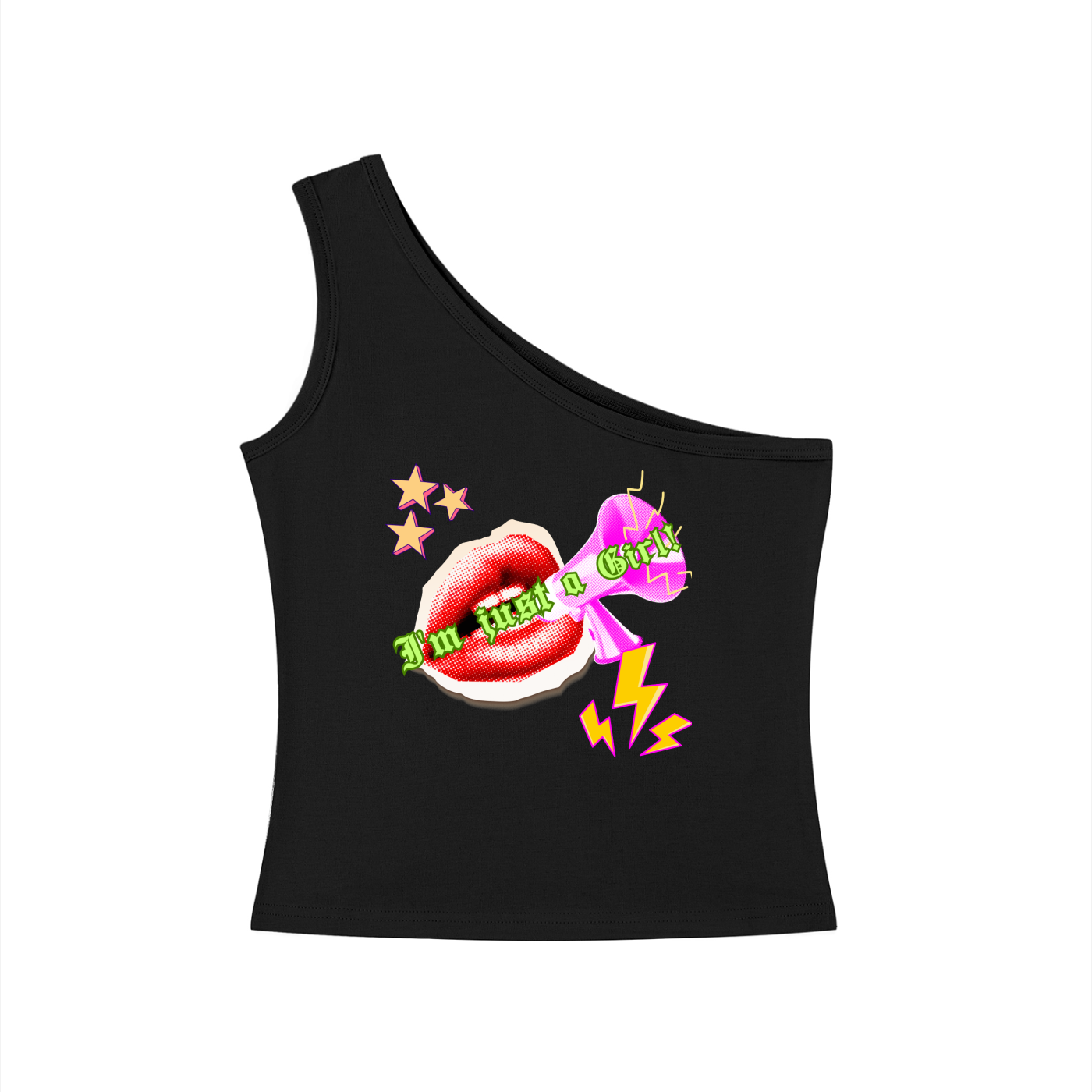 Women's One-Shoulder Crop T-Shirt